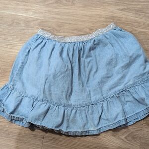 Carter's Light Blue Skirt with Glittery Silver Waistband